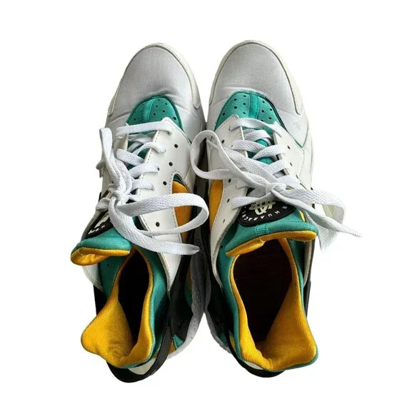 Nike Air Huarache White Turquoise Gold - Picture 12 of 15